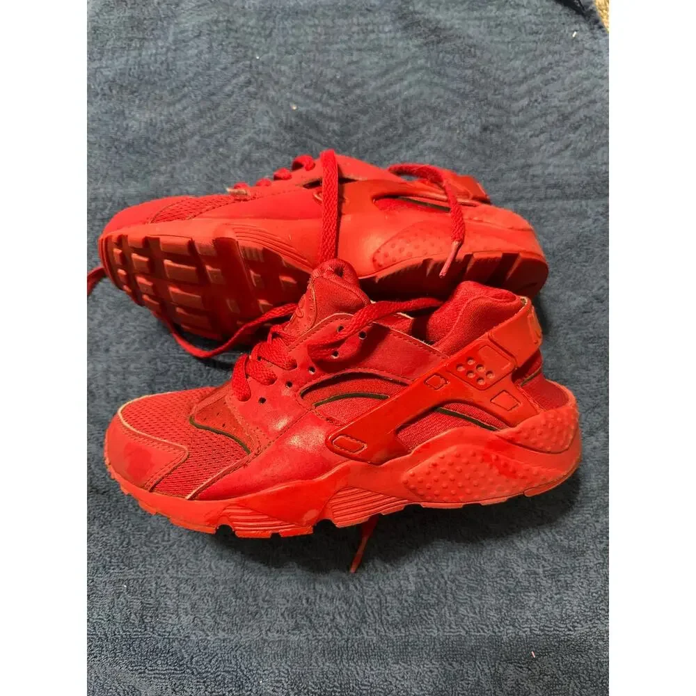 Nike Huarache Run (GS) University‎ Red Big Boy's Running Shoes 654275-600 Sz 4 Y